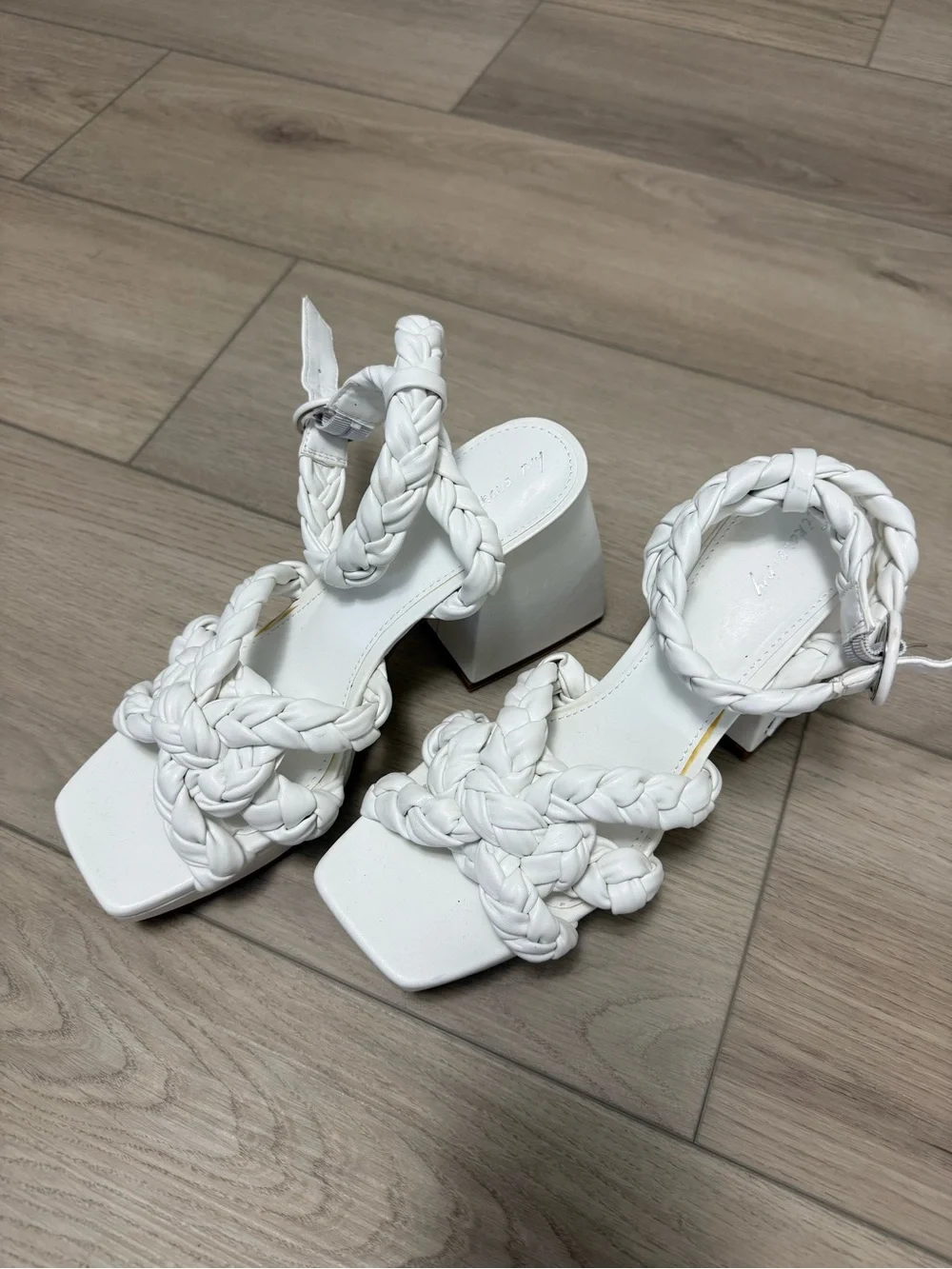 Circus by Sam Edelman White Braided Platform Sandals